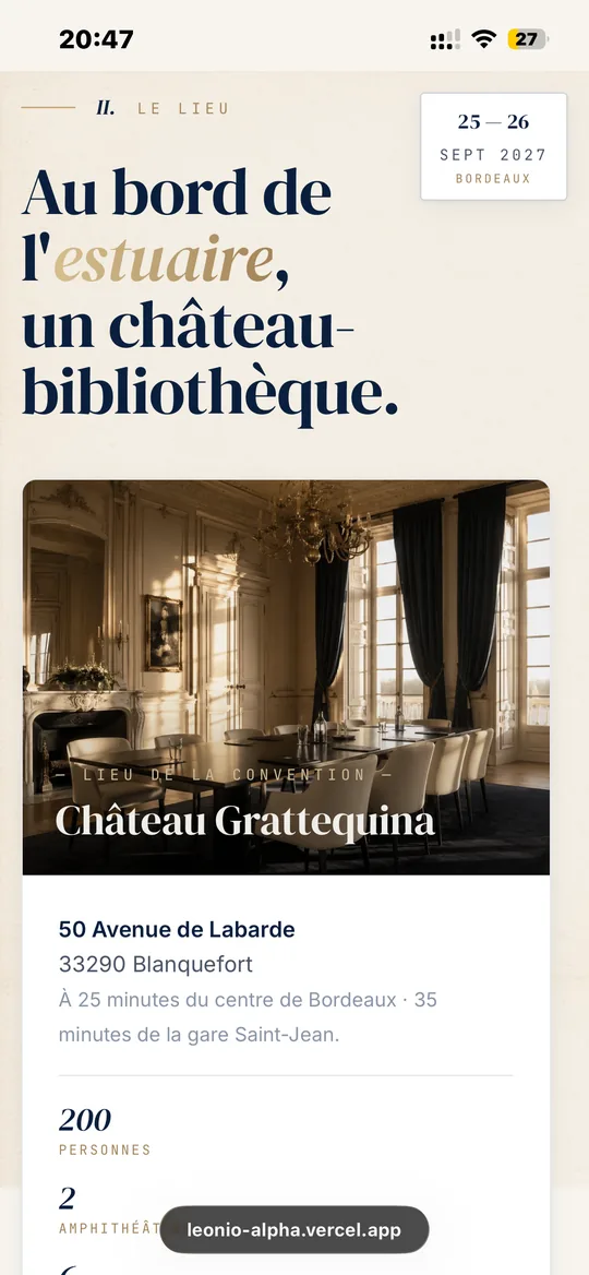 Site événement iPhone corporate
