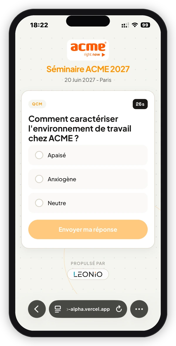 Vote live iPhone séminaire